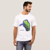 Cute grappige groene chameleon lizard cartoon t-shirt (Voorkant volledig)