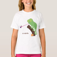 Cute grappige groene chameleon lizard cartoon