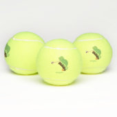 Cute grappige groene chameleon lizard cartoon tennisballen (Multi)