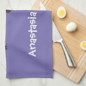 Cute grappige groene chameleon lizard cartoon theedoek (Quarter Fold)