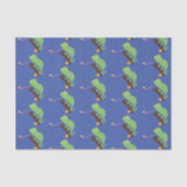 Cute grappige groene chameleon lizard cartoon tissuepapier (Voorkant)