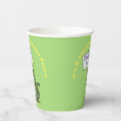 Cute, grappige groene krokodille humor cartoon papieren bekers (Links)