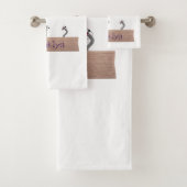 Cute, grappige hamer en nagels cartoon illustratie bad handdoek (Insitu)