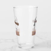 Cute, grappige hamer en nagels cartoon illustratie glas (Links)