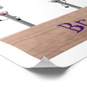 Cute, grappige hamer en nagels cartoon illustratie poster (Hoek)