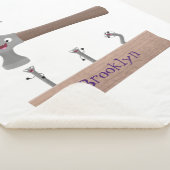 Cute, grappige hamer en nagels cartoon illustratie sherpa deken (3/4)