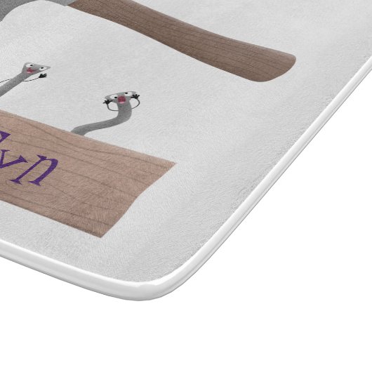 Cute, grappige hamer en nagels cartoon illustratie snijplank (Hoek)