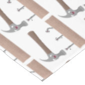 Cute, grappige hamer en nagels cartoon illustratie tafelkleed (Gekanteld)