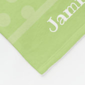 Cute grappige Happy Spring Easter Bunny Name Green Fleece Deken (Hoek)