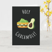 Cute Grappige Heilige Guacamole Kaarten Avocado Me (Gele Bloem)