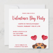 Cute Grappige Hond Hart Hoofdband Valentijnsdag Fe Kaart (Achterkant)