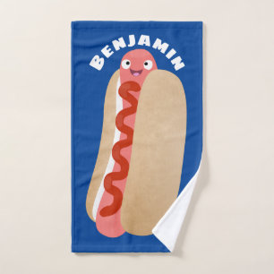 Cute grappige hotdog Weiner cartoon Bad Handdoek