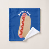 Cute grappige hotdog Weiner cartoon Bad Handdoek (Wasdoekje)