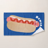 Cute grappige hotdog Weiner cartoon Bad Handdoek (Handdoek)