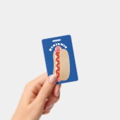 Cute grappige hotdog Weiner cartoon Badge (Handheld)