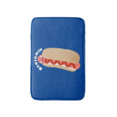 Cute grappige hotdog Weiner cartoon Badmat (Voorkant Verticaal)