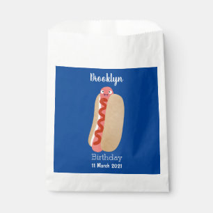 Cute grappige hotdog Weiner cartoon Bedankzakje