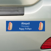 Cute grappige hotdog Weiner cartoon Bumpersticker (Op auto)