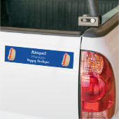 Cute grappige hotdog Weiner cartoon Bumpersticker (Op Truck)