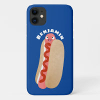 Cute grappige hotdog Weiner cartoon