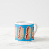 Cute grappige hotdog Weiner cartoon Espresso Kop (Voorkant rechts)