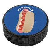 Cute grappige hotdog Weiner cartoon Hockey Puck (3/4)