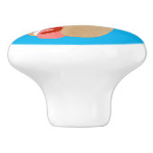 Cute grappige hotdog Weiner cartoon Keramische Knop (Zijkant)