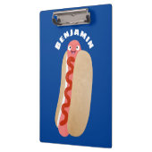 Cute grappige hotdog Weiner cartoon Klembord (Links)