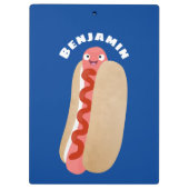 Cute grappige hotdog Weiner cartoon Klembord (Achterkant)