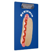 Cute grappige hotdog Weiner cartoon Klembord (Rechts)
