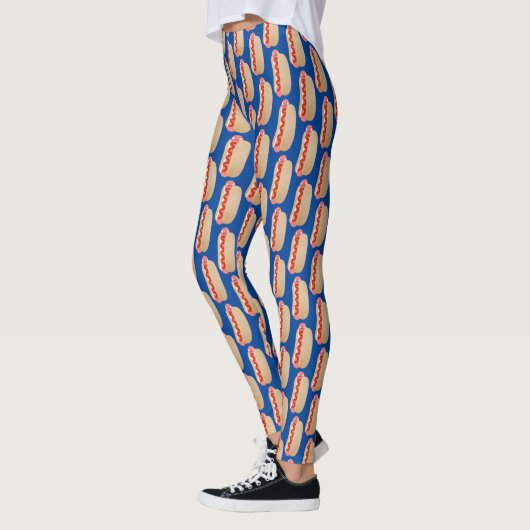 Cute grappige hotdog Weiner cartoon Leggings (Links)