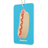 Cute grappige hotdog Weiner cartoon Luchtverfrisser (Links)