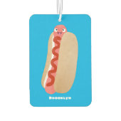 Cute grappige hotdog Weiner cartoon Luchtverfrisser (Achterkant)