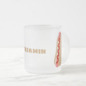 Cute grappige hotdog Weiner cartoon Matglas Koffiemok (Voorkant rechts)