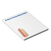 Cute grappige hotdog Weiner cartoon Notitieblok (Schuin)