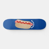 Cute grappige hotdog Weiner cartoon Persoonlijk Skateboard (Horizontaal)
