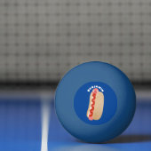 Cute grappige hotdog Weiner cartoon Pingpongbal (Net)