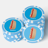 Cute grappige hotdog Weiner cartoon Poker Chips (Opstapeling)