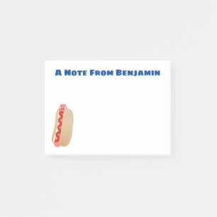Cute grappige hotdog Weiner cartoon Post-it® Notes