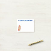 Cute grappige hotdog Weiner cartoon Post-it® Notes (Op bureau)