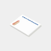 Cute grappige hotdog Weiner cartoon Post-it® Notes (Schuin)