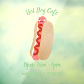 Cute grappige hotdog Weiner cartoon Raamsticker (Vel 3)