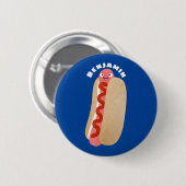 Cute grappige hotdog Weiner cartoon Ronde Button 5,7 Cm (Voorkant /achterkant)