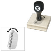 Cute grappige hotdog Weiner cartoon Rubberstempel (Gestempeld)