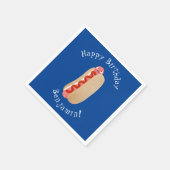 Cute grappige hotdog Weiner cartoon Servet (Hoek)