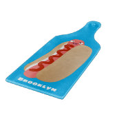 Cute grappige hotdog Weiner cartoon Snijplank (Hoek)