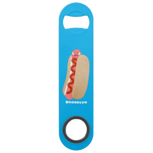 Cute grappige hotdog Weiner cartoon Speed Flessenopener