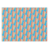 Cute grappige hotdog Weiner cartoon Tafelkleed (Voorkant (Horizontaal))