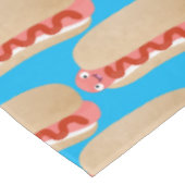 Cute grappige hotdog Weiner cartoon Tafelkleed (Gekanteld)