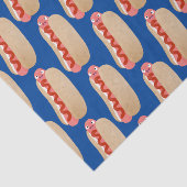 Cute grappige hotdog Weiner cartoon Tissuepapier (Detail)